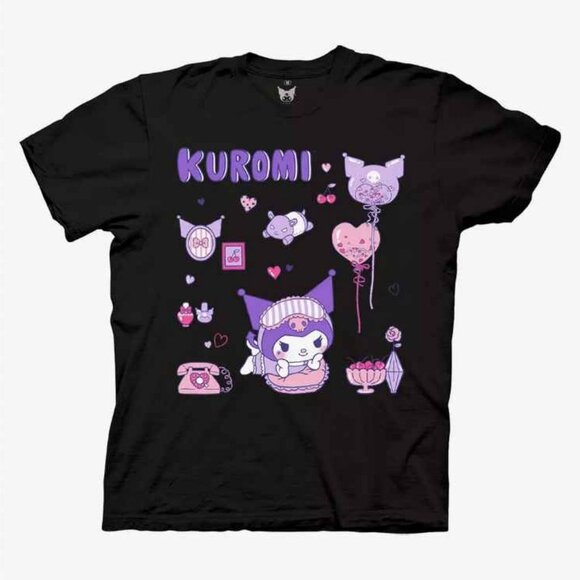 Retired! Kuromi Sleepover Boyfriend Fit T-Shirt - Picture 1 of 2